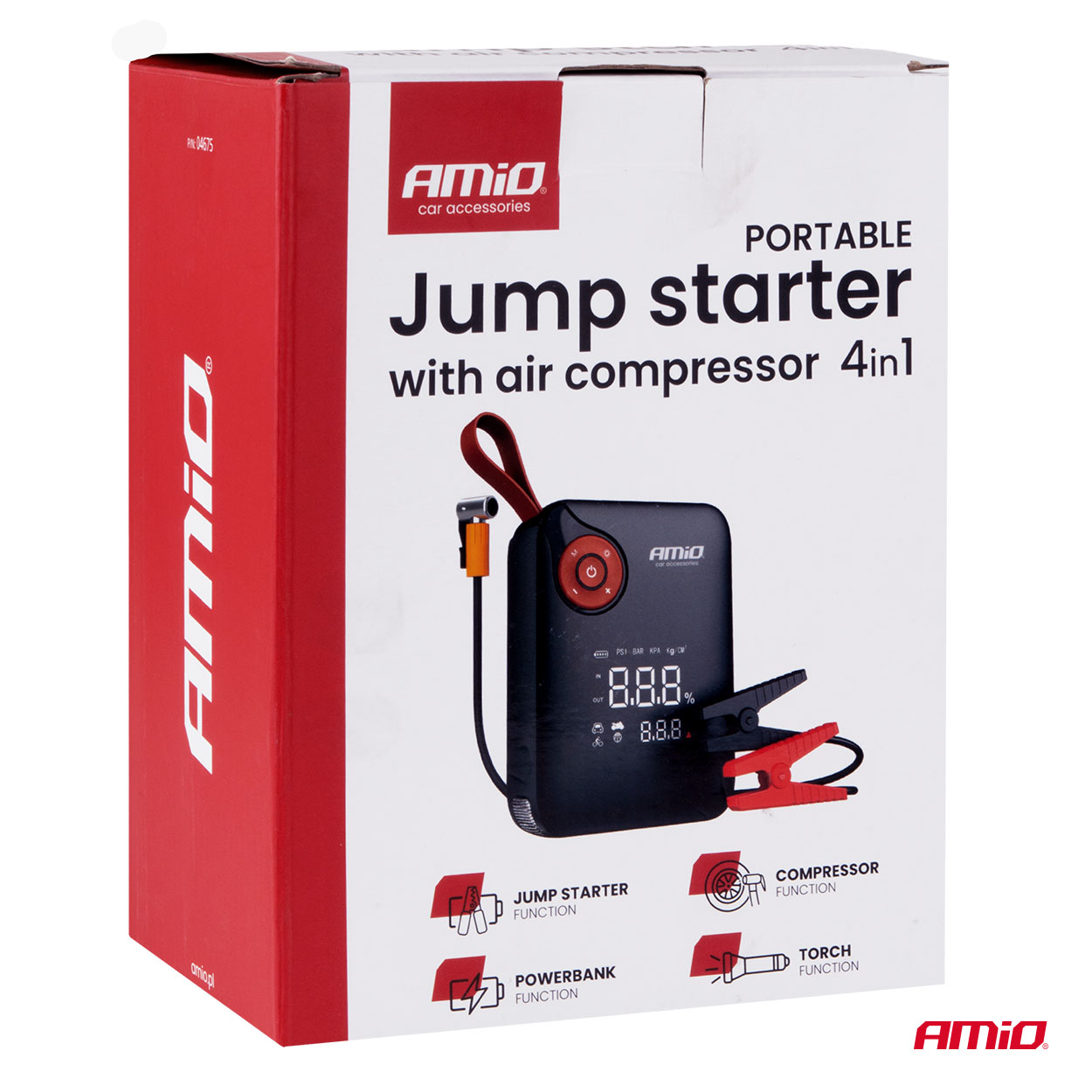 Štartovacie zariadenie 4in1 12V 7,2Ah 600A PRO AMiO-04675