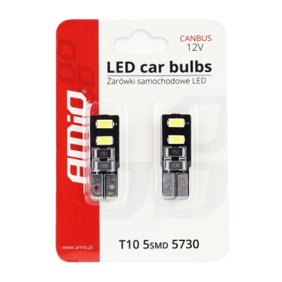 LED žiarovky CANBUS 4SMD 5730 T10 (W5W) White