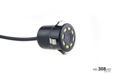 Parkovací asistent TFT01 4,3” s kamerou CAM-308 LED, 4-senzorové čierne