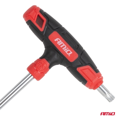 Sada torx kľúčov s priečnou rukoväťou 8 kusy AMiO-04827