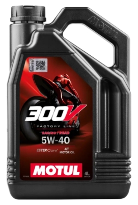 Motorový olej MOTUL 300V 4T FACTORY LINE ROAD RACING 5W-40 104115 4L