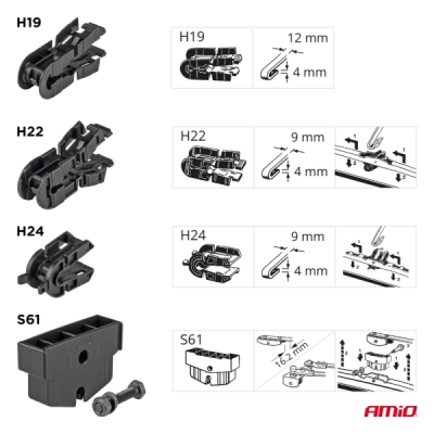 Stierač 904 26" 650mm TRUCK T02