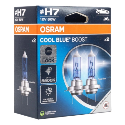 Halogénové žiarovky Osram H7 12V 80W PX26d Cool Blue Boost 5500K 2 ks NOVINKA