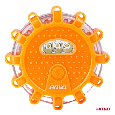 Núdzové svietidla LED 12SMD+3SMD 10 kusov, červené AMiO-04672