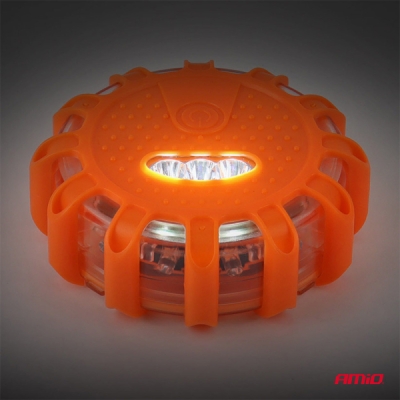 Núdzové svietidla LED 12SMD+3SMD 10 kusov, červené AMiO-04672