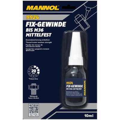Lepidlo na závity MANNOL 9924 (stredná fixácia) 10ml