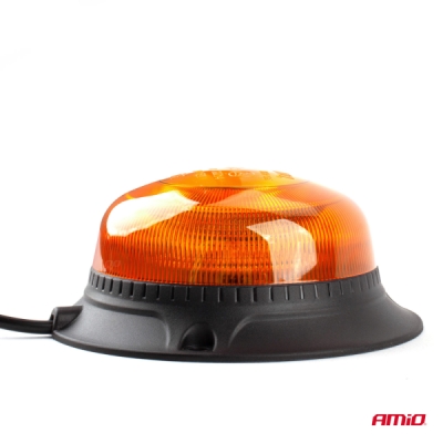 Výstražný maják W21m Magnet / 3 skrutky R65 R10 18LED 12/24V IP56 AMIO-02925