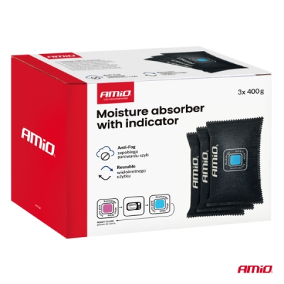 Pohlcovač vlhkosti s indikátorom 3x400g AMiO-04878