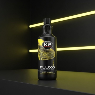 K2 - Kyslý šampón na auto s voskovou alebo keramickou ochranou FLUXO PRO 1L