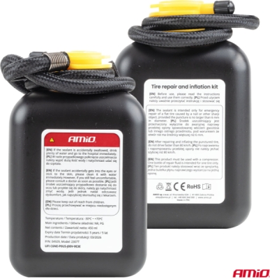 Sada na opravu defektov a hustenie pneumatík 19mm 12V AMIO-04929