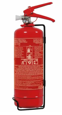 Hasiaci prístroj 2kg - práškový s manometrom