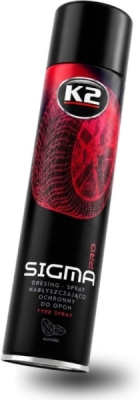 K2 - Lesklý a ochranný sprej na pneumatiky SIGMA AERO PRO 600ml