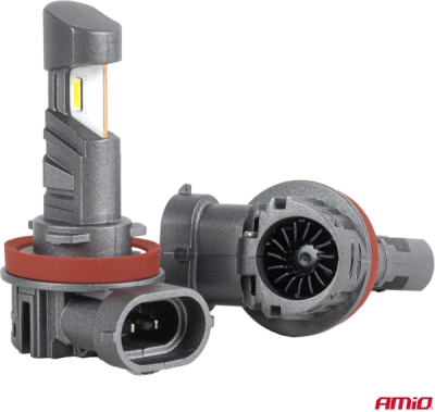 LEDr žiarovky s cestnou homologizáciou R37 E-MARK H11 PnP FAN 18W AMiO-05120