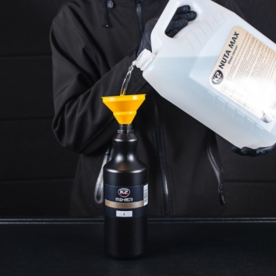 K2 - Prázdna fľaša s rozprašovačom na miešanie HDPE "Mixer" 1L