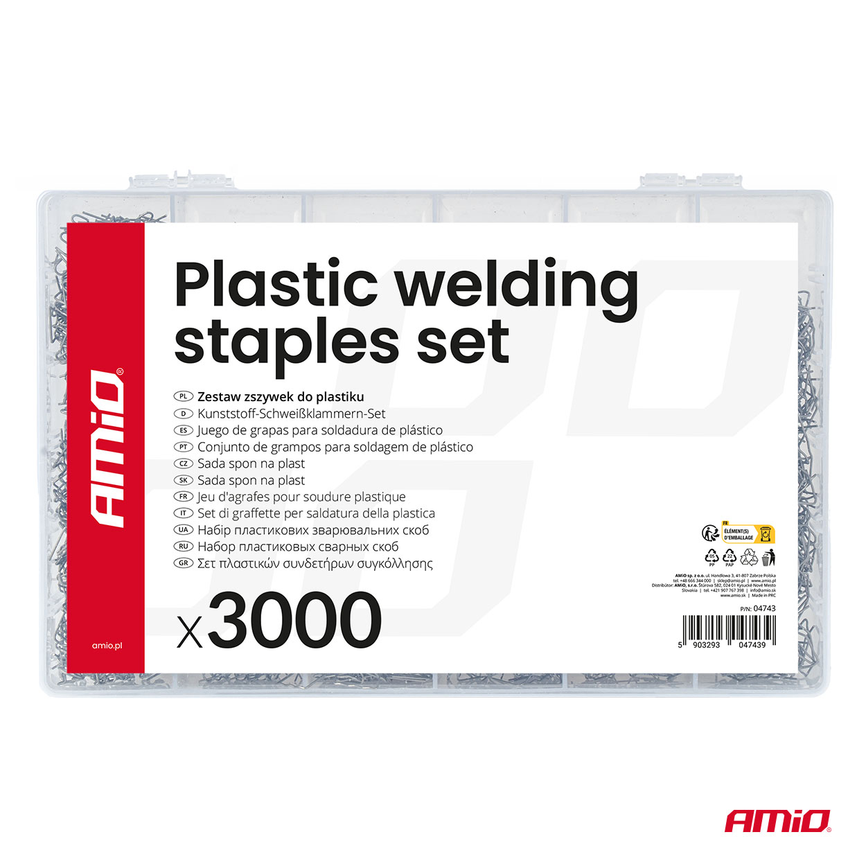 Sada spon na plast 3000 ks AMiO-04743