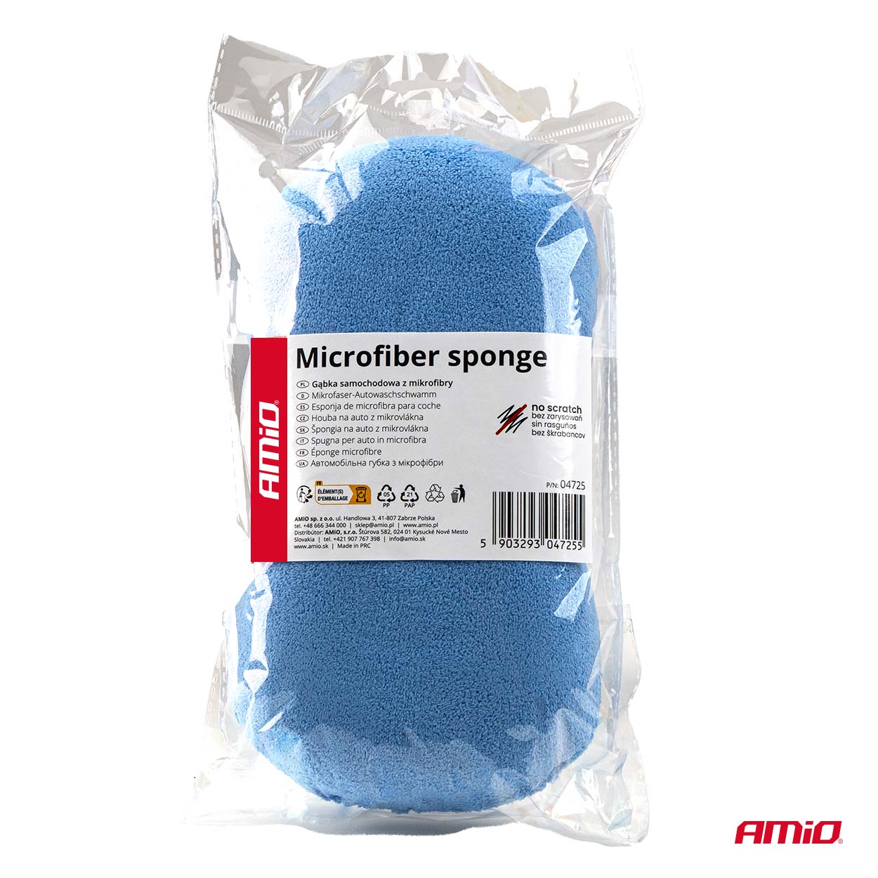 Špongia na auto z mikrovlákna 22x12x5,5cm AMiO-04725