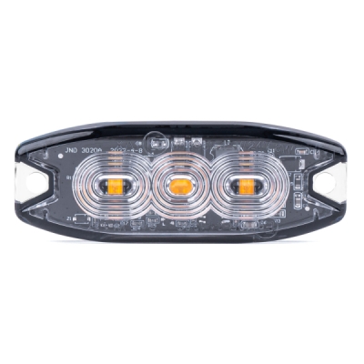 Výstražné osvetlenie oranžové 3x3W LED R65 R10 12/24V IP67