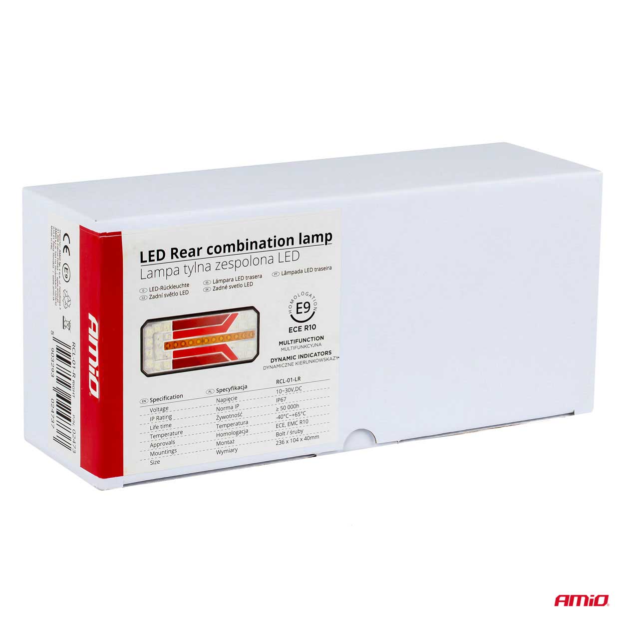 Svetlo zadné združené LED dynamické ĽAVÉ PRAVE- RCL-01-LR