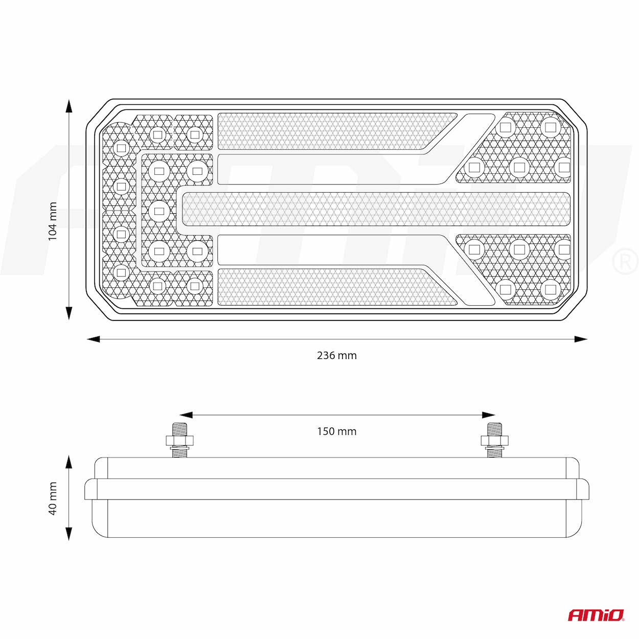 Svetlo zadné združené LED dynamické ĽAVÉ PRAVE- RCL-01-LR