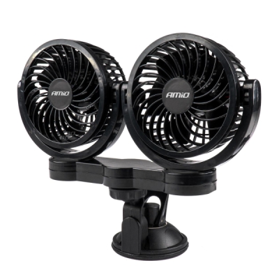 Ventilátor do auta s prísavkou 2x4" 24V
