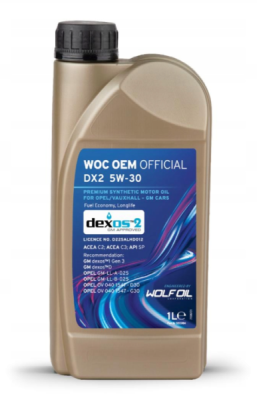 Ulje WOC OEM OFFICIAL DX2 5W-30 1L (zamjenjuje GM 5W-30 DEXOS2 1L)