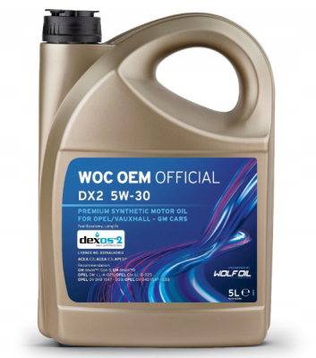 Ulje WOC OEM OFFICIAL DX2 5W-30 5L (zamjenjuje GM 5W-30 DEXOS2