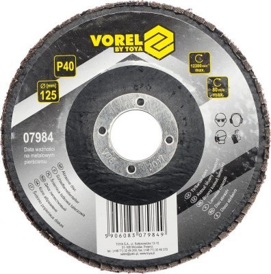 Vorel kotouč brusný lamelový 125 mm p80 TO-07986