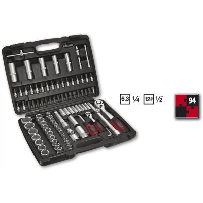 Sada nářadí gola 94 dílná 1/2", 1/4" VIGOR V1706