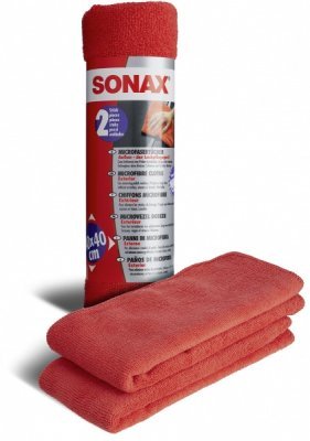 Sonax Utěrka z mikrovlákna na karoserie - červená, 2ks