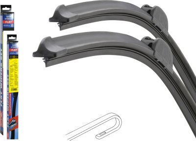 Stěrače FLAT SET (HOOK) 530+530mm Compass