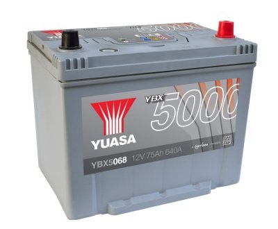 Autobaterie Yuasa YBX5000 Silver High Performance SMF 12V, 75Ah, 650A, YBX5068