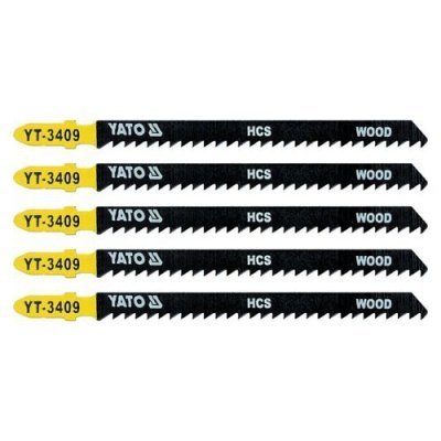 Yato List pilový do přímočaré pily 115 mm na dřevo TPI8 5 ks