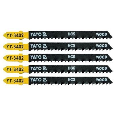 Yato List pilový do přímočaré pily 100 mm na dřevo TPI8 5 ks