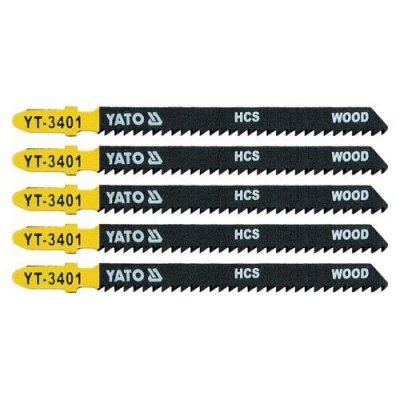 Yato List pilový do přímočaré pily 100 mm na dřevo TPI10 5 ks