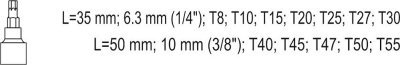 Bity sada 12 ks (CrV 6150) Yato YT-04332