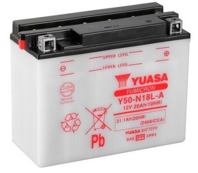 Motobaterie Yuasa Yumicron 12V, 20Ah, 240A, Y50-N18L-A