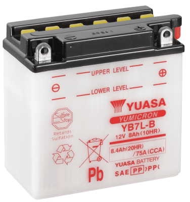 Motobaterie Yuasa Yumicron 12V, 8Ah, 75A, YB7L-B