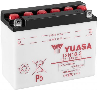 Motobaterie Yuasa Standard 12V, 18Ah, 140A, 12N18-3