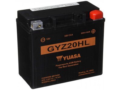 Motobaterie Yuasa Super MF 12V, 20Ah, 320A, GYZ20HL