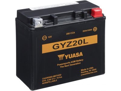 Motobaterie Yuasa Super MF 12V, 20Ah, 250A, GYZ20L