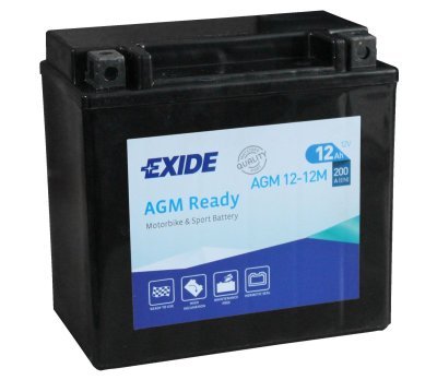 Motobaterie Exide Bike AGM Ready 12V, 12Ah, AGM12-12M