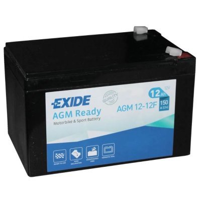 Motobaterie Exide Bike AGM Ready 12V, 12Ah, AGM12-12F