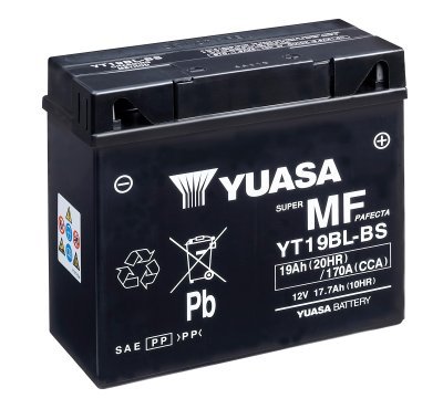 Motobaterie Yuasa Super MF 12V, 17.7Ah, 170A, YT19BL-BS