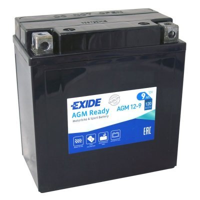 Motobaterie Exide Bike AGM Ready 12V, 9Ah, AGM12-9