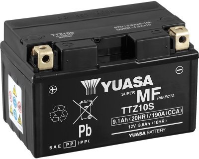 Motobaterie Yuasa Super MF 12V, 8.6Ah, 190A, TTZ10S