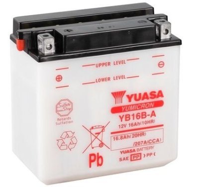 Motobaterie Yuasa Yumicron 12V, 16Ah, 207A, YB16B-A