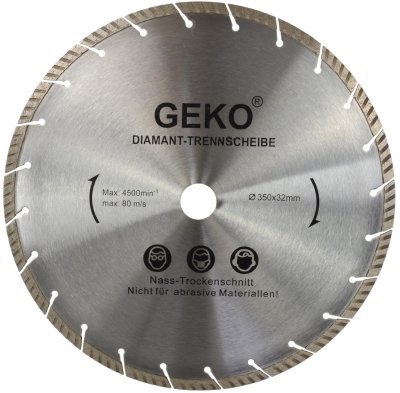 Kotouč řezný diamantový segmentový 350x32mm laser GEKO G00209