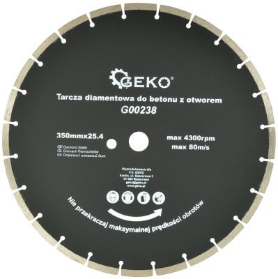 Kotouč řezný diamantový segmentový na beton 350x25,4mm GEKO G00238