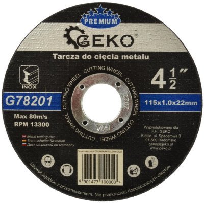 Kotouč řezný na ocel, nerez, 115x1,0x22mm GEKO PREMIUM G78201