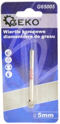 Korunkový vrták diamantový na dlaždice 5mm GEKO G65005